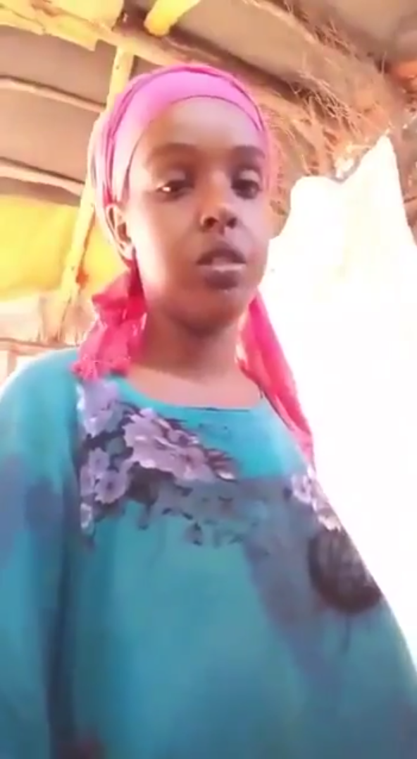 Somali girl undressing while recording herself